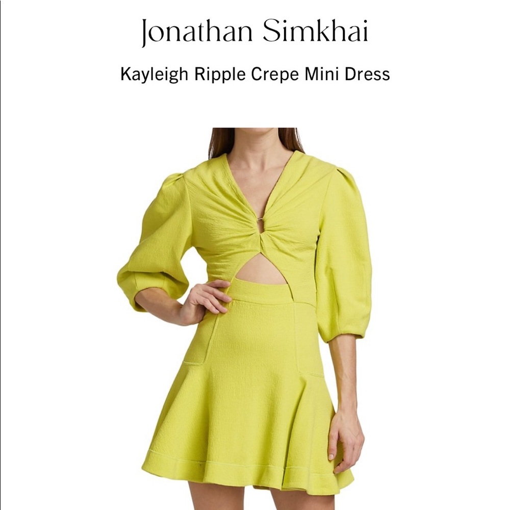 Jonathan Simkhai Kayleigh Ripple Crepe Mini Dress